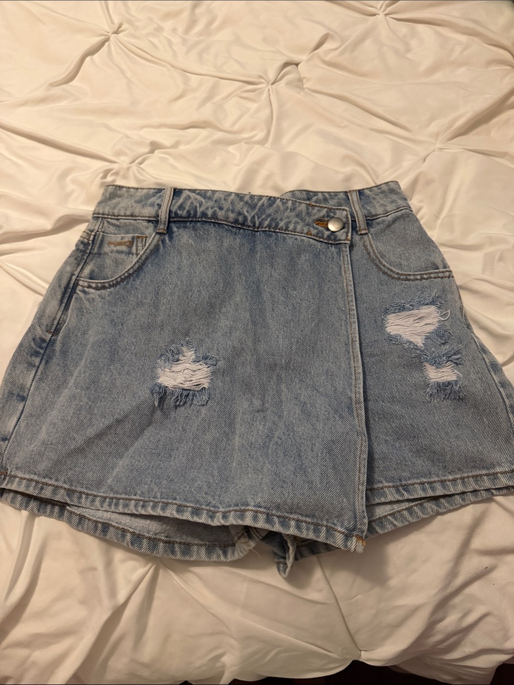 GB girls Light Blue Distressed Denim Jean Shorts